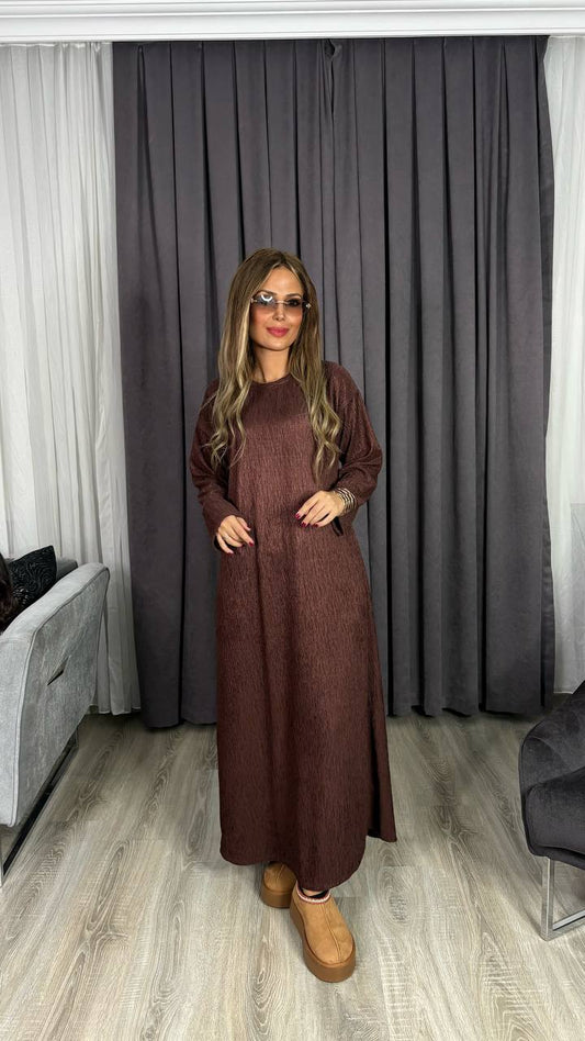 Maxi Boy Uzun Günlük Elbise Likralı Esnek