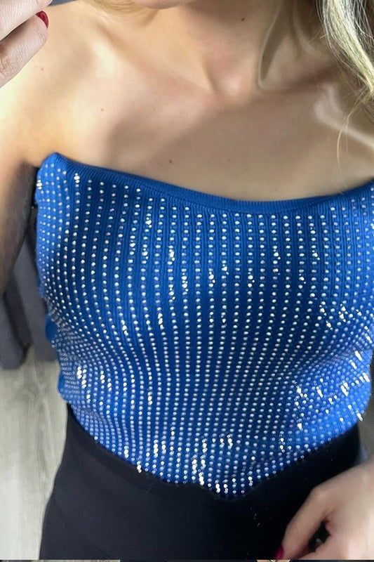 Tasarım Taş İşleme Straplez Bluz