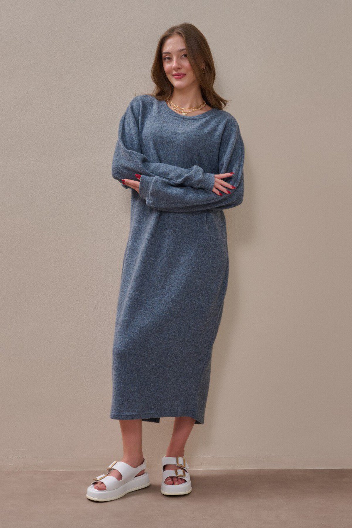 Basic Oversize Kesim Sweat Elbise