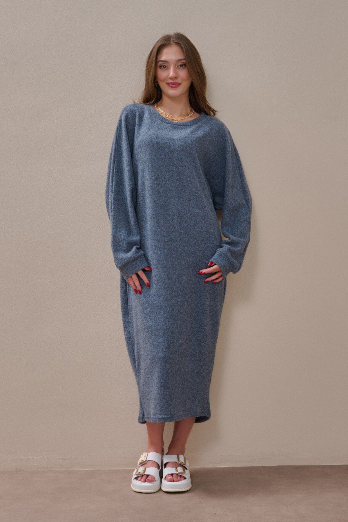 Basic Oversize Kesim Sweat Elbise