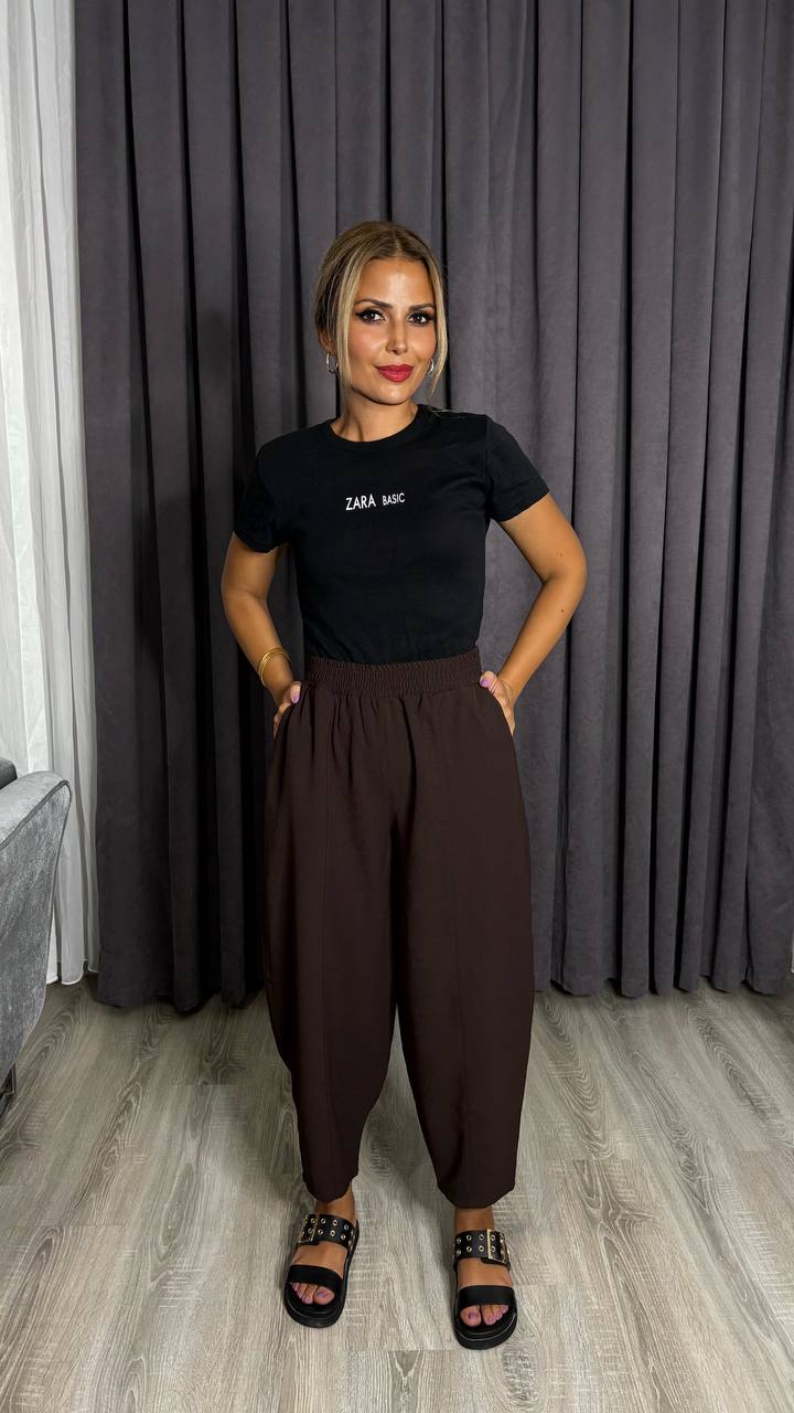 Mariana Crep Kumaş Balon Pantolon Mükemmel Doku 1. Kalite Kumaş