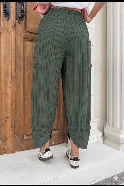 Lüks İthal Bürümcük Kumaş Şalvar Pantolon 36 - 50 Beden Arası