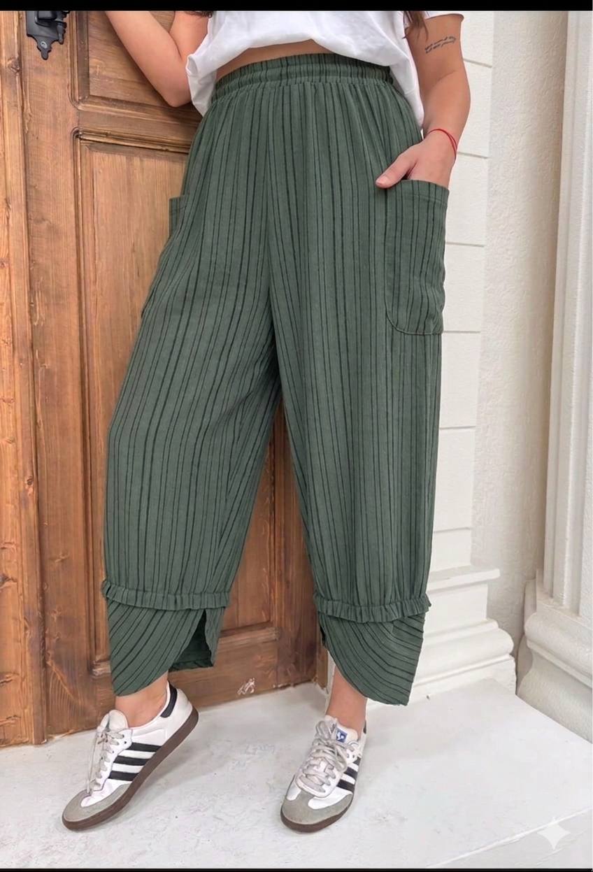Lüks İthal Bürümcük Kumaş Şalvar Pantolon 36 - 50 Beden Arası