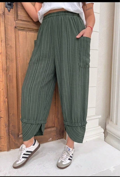 Lüks İthal Bürümcük Kumaş Şalvar Pantolon 36 - 50 Beden Arası