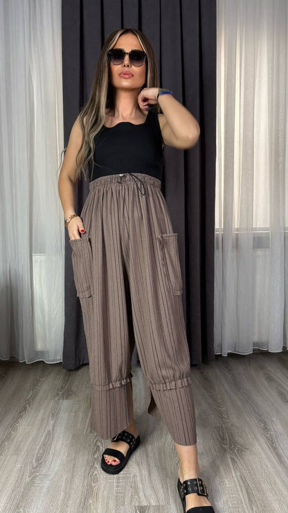Lüks İthal Bürümcük Kumaş Şalvar Pantolon 36 - 50 Beden Arası