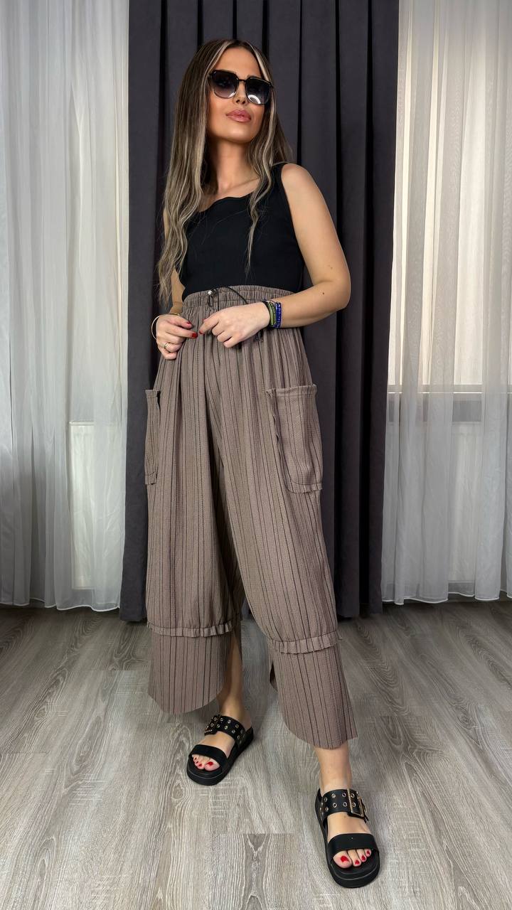Lüks İthal Bürümcük Kumaş Şalvar Pantolon 36 - 50 Beden Arası