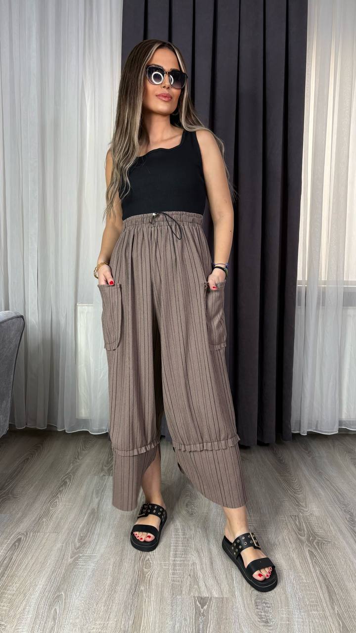 Lüks İthal Bürümcük Kumaş Şalvar Pantolon 36 - 50 Beden Arası