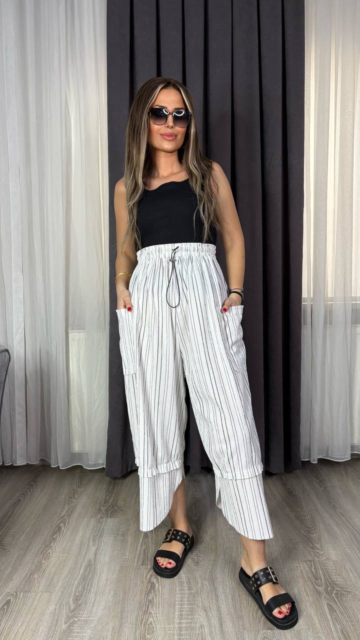 Lüks İthal Bürümcük Kumaş Şalvar Pantolon 36 - 50 Beden Arası