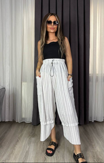 Lüks İthal Bürümcük Kumaş Şalvar Pantolon 36 - 50 Beden Arası