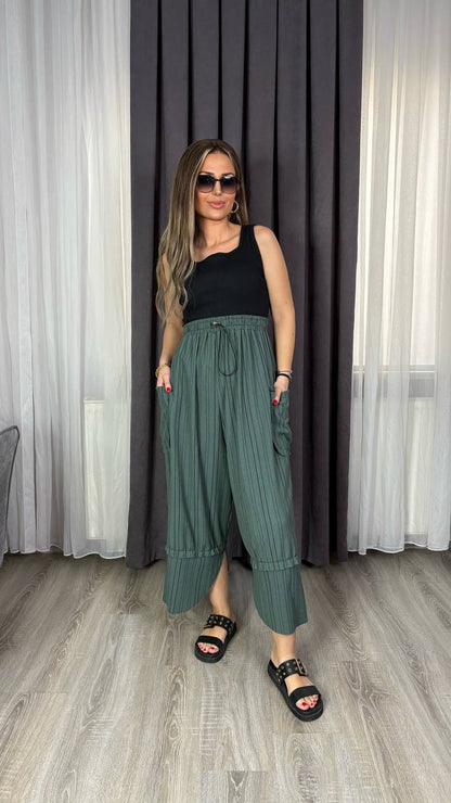 Lüks İthal Bürümcük Kumaş Şalvar Pantolon 36 - 50 Beden Arası