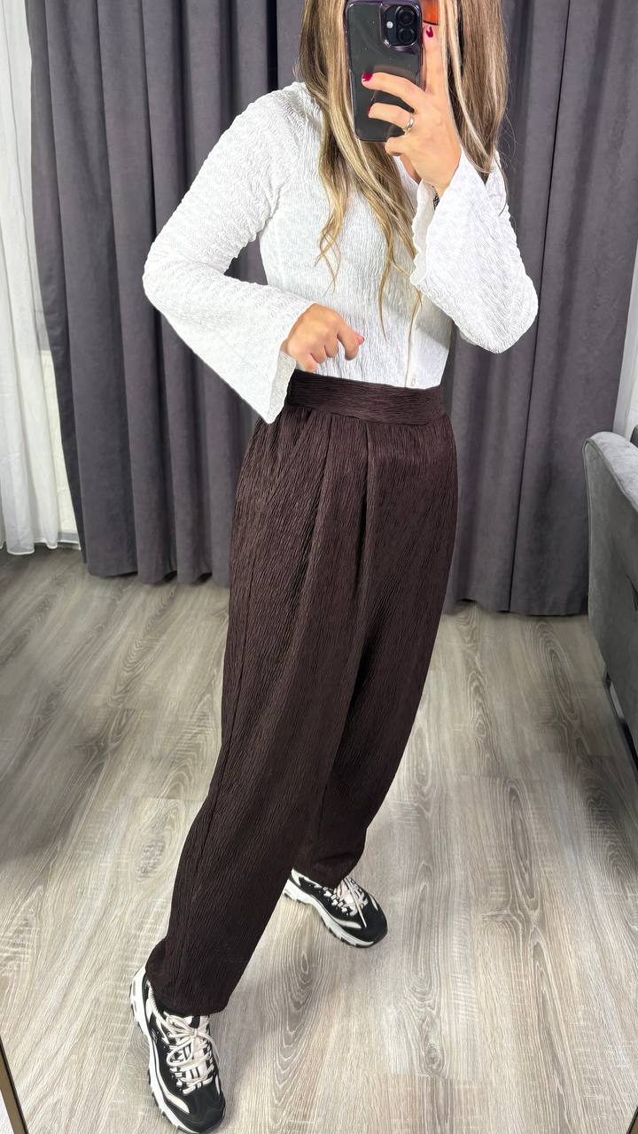 Yüksek Bel Beli Lastikli  premium kumaş harem havuç pantolon