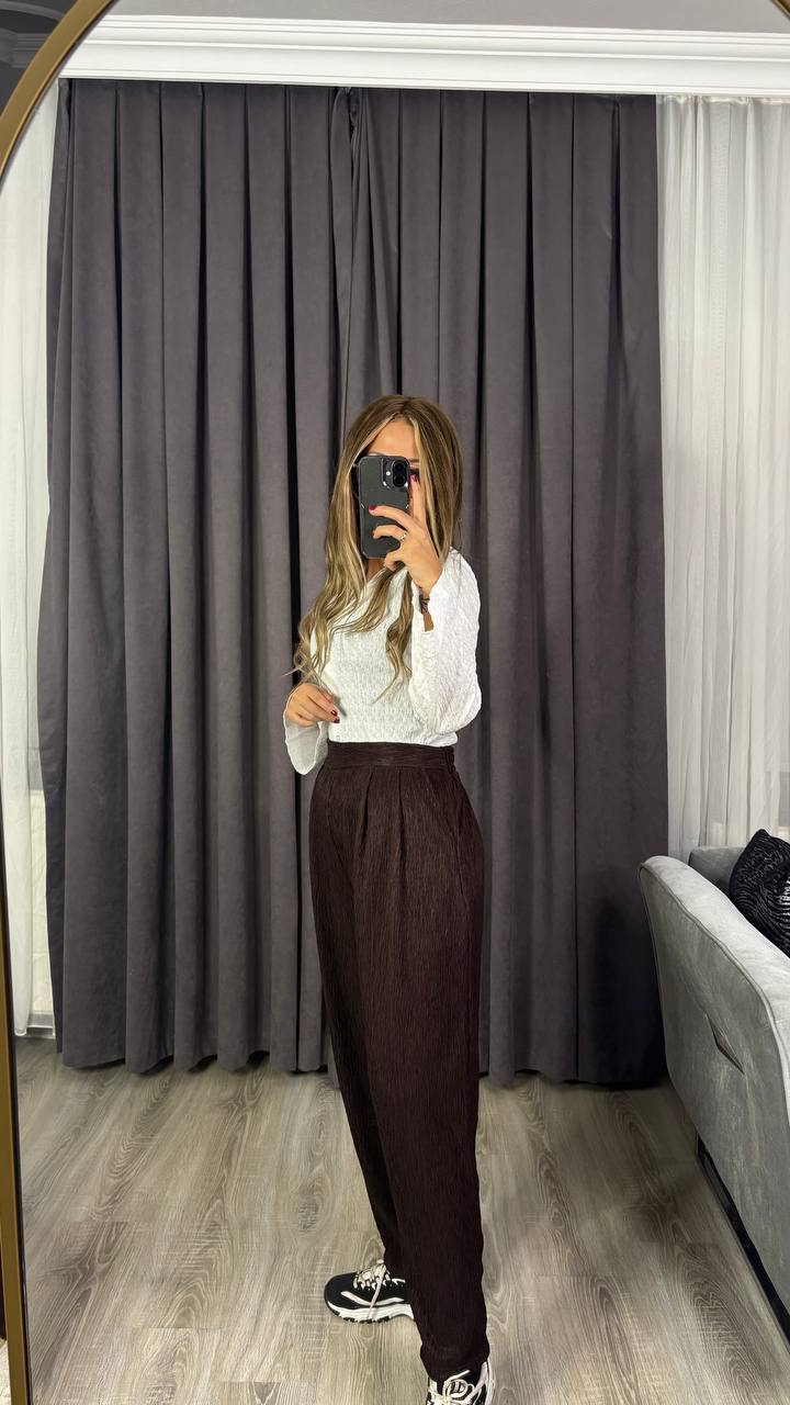 Yüksek Bel Beli Lastikli  premium kumaş harem havuç pantolon