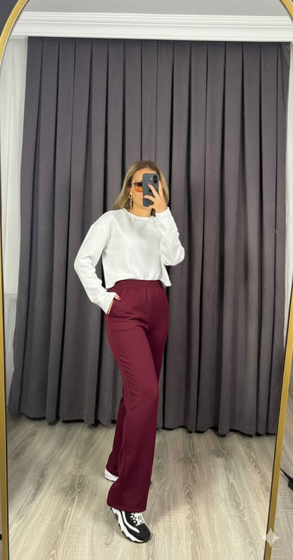 Premium Kalite Oysho Modal Kumaş Likralı Esnek Boru Paça