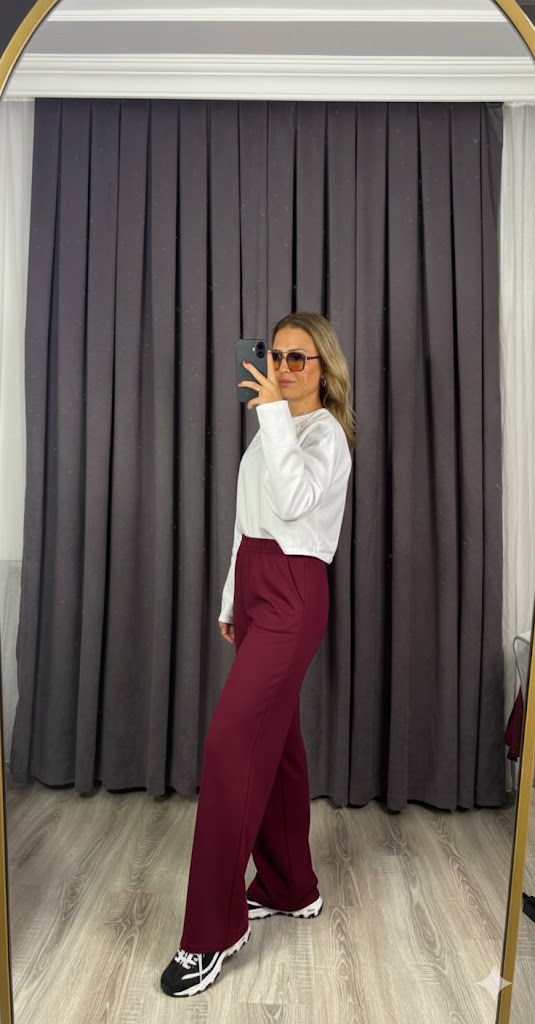 Premium Kalite Oysho Modal Kumaş Likralı Esnek Boru Paça