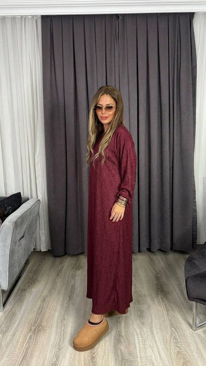 Maxi Boy Uzun Günlük Elbise Likralı Esnek