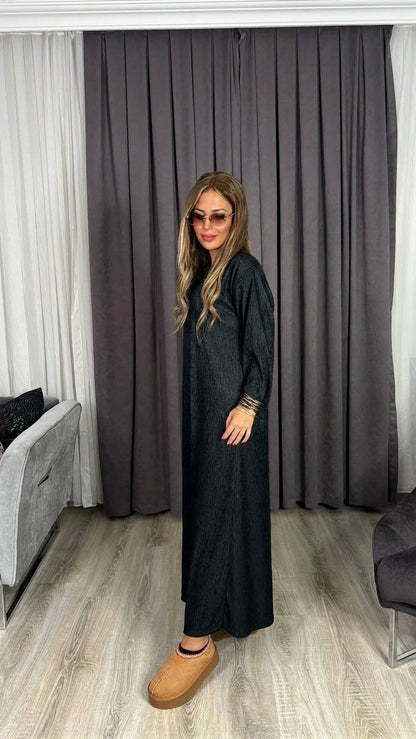 Maxi Boy Uzun Günlük Elbise Likralı Esnek
