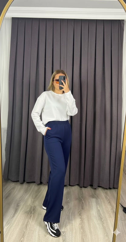 Premium Kalite Oysho Modal Kumaş Likralı Esnek Boru Paça