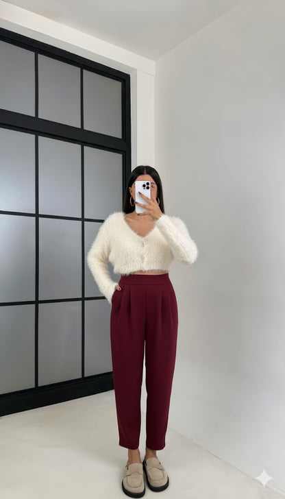 1.sınıf Kalite Oysh Modal Kumaş Beli Lastikli Yüksek Bel Harem Pantolon ( Geniş Kalıp )