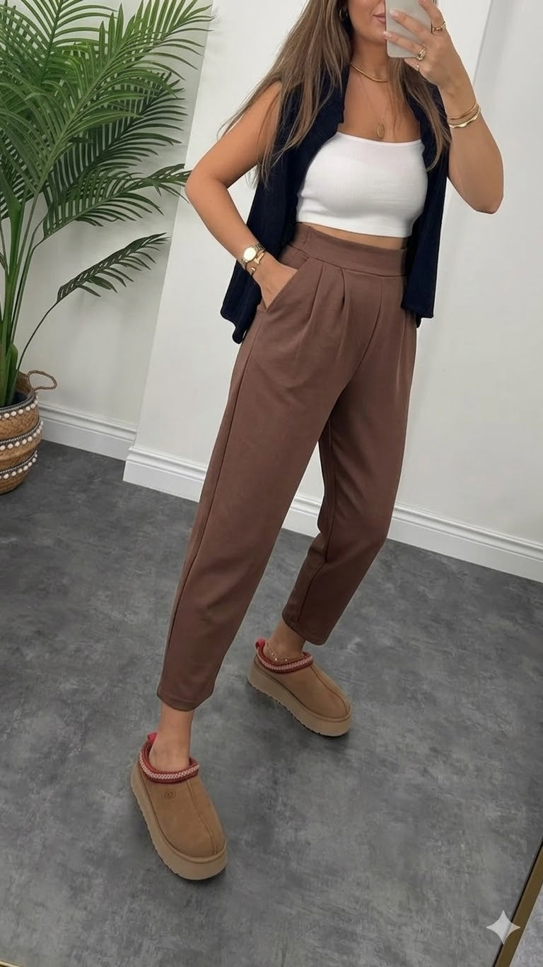 Yazlık Oysho Modal Kumaş Beli Lastikli Yüksek Bel Harem Pantolon ( Geniş Kalıp )