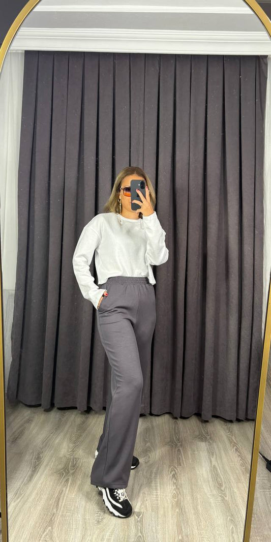 Premium Kalite Oysho Modal Kumaş Likralı Esnek Boru Paça