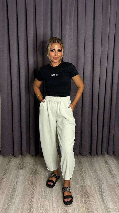 Mariana Crep Kumaş Balon Pantolon Mükemmel Doku 1. Kalite Kumaş